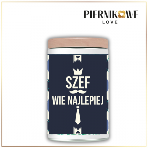 SZEF WIE NAJLEPIEJ PUSZKA BIAŁA 150G - PREZENT DLA SZEFA