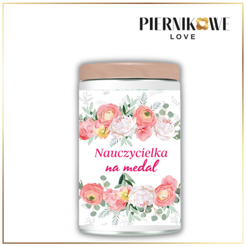 NAUCZYCIELKA NA MEDAL PUSZKA BIAŁA 150G - PREZENT NA DZIEŃ NAUCZYCIELA