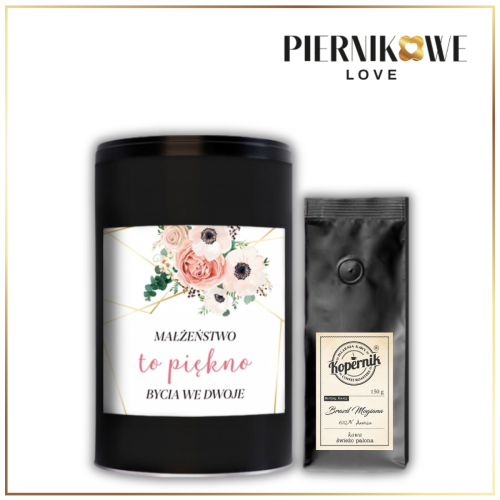 PIĘKNO BYCIA WE DWOJE PUSZKA CZARNA 150G - PREZENT NA ŚLUB