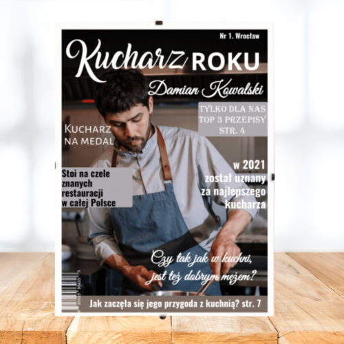 KUCHARZ ROKU OKŁADKA GAZETY - PREZENT DLA KUCHARZA PLAKAT