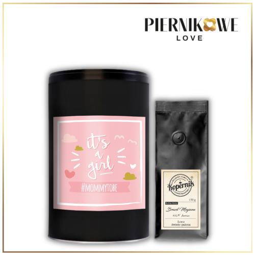 IT'S A GIRL PUSZKA CZARNA 150G I - PREZENT NA BABY SHOWER DLA DZIEWCZYNKI