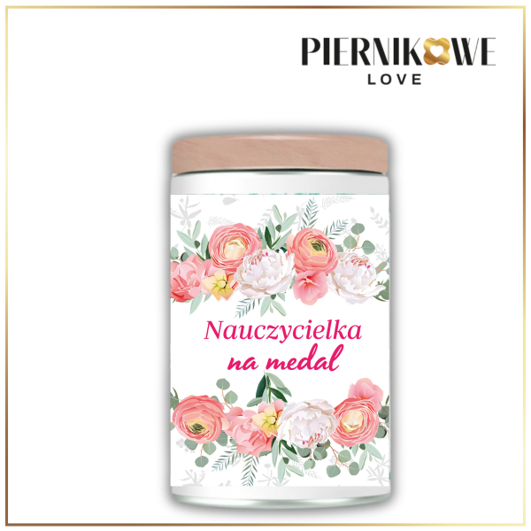 NAUCZYCIELKA NA MEDAL PUSZKA BIAŁA 150G - PREZENT NA DZIEŃ NAUCZYCIELA