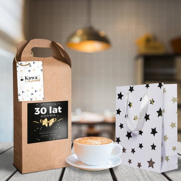Urodzinowy kuferek z kawą 250g - PREZENT URODZINOWY DLA NIEGO